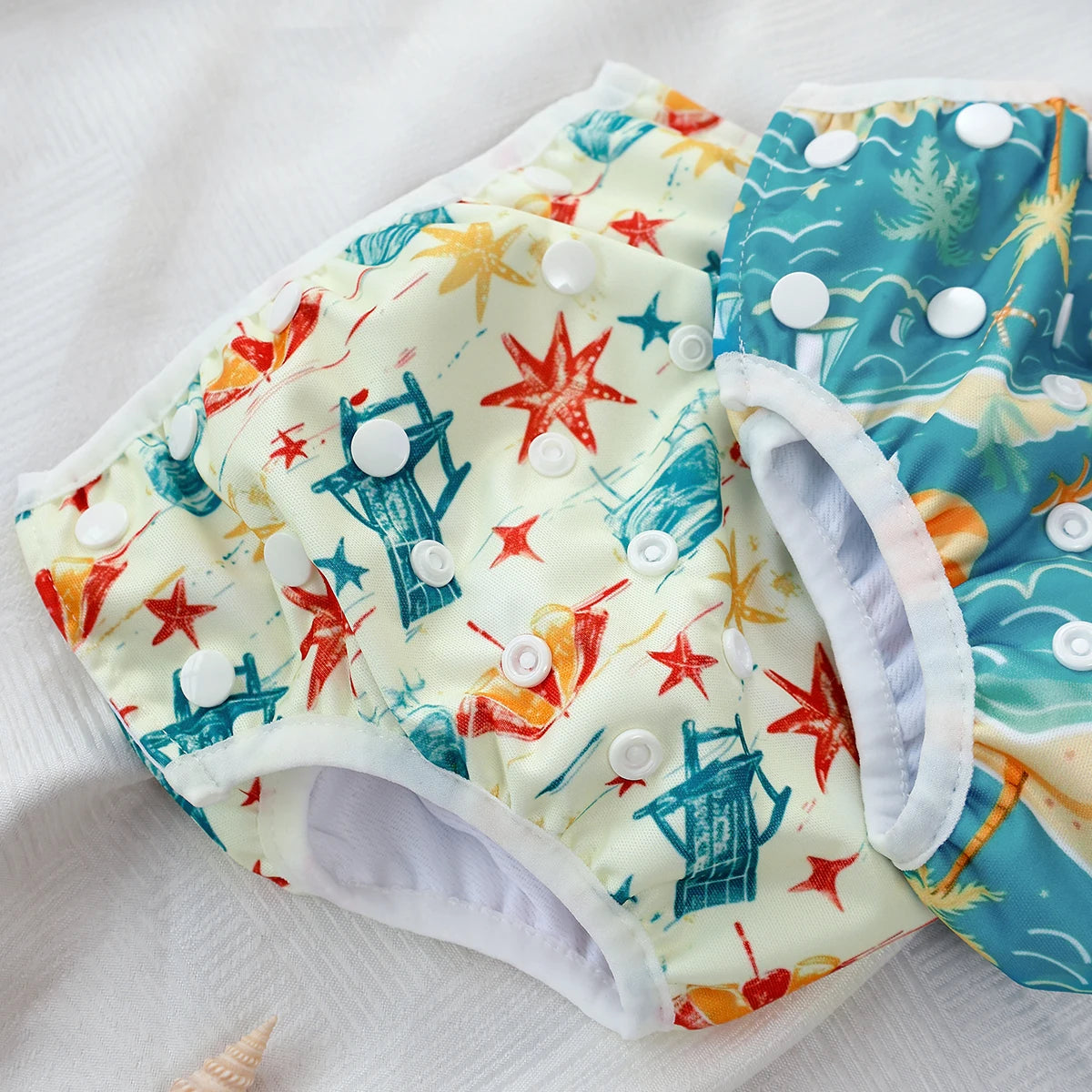 Elinfant 3PCS Mesh Cloth Inner Washable Swimming Diapers For Pool, Beach,Training Pants Swim Underpants For 3-15kg Boys Girls