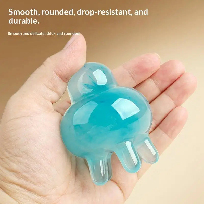 【Y】Resin Jellyfis Massage Comb Head Meridian Scraping Scalp Massage Brush Acupuncture SPA GuaSha Massage Comb Fatigue Relief
