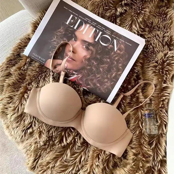 Women Seamless Bra Half-Cup Push-Up Bra Ladies Soft Underwear 2 Hook Back Comfort Non-wire Bralette Sexy Lingerie Size S-XL