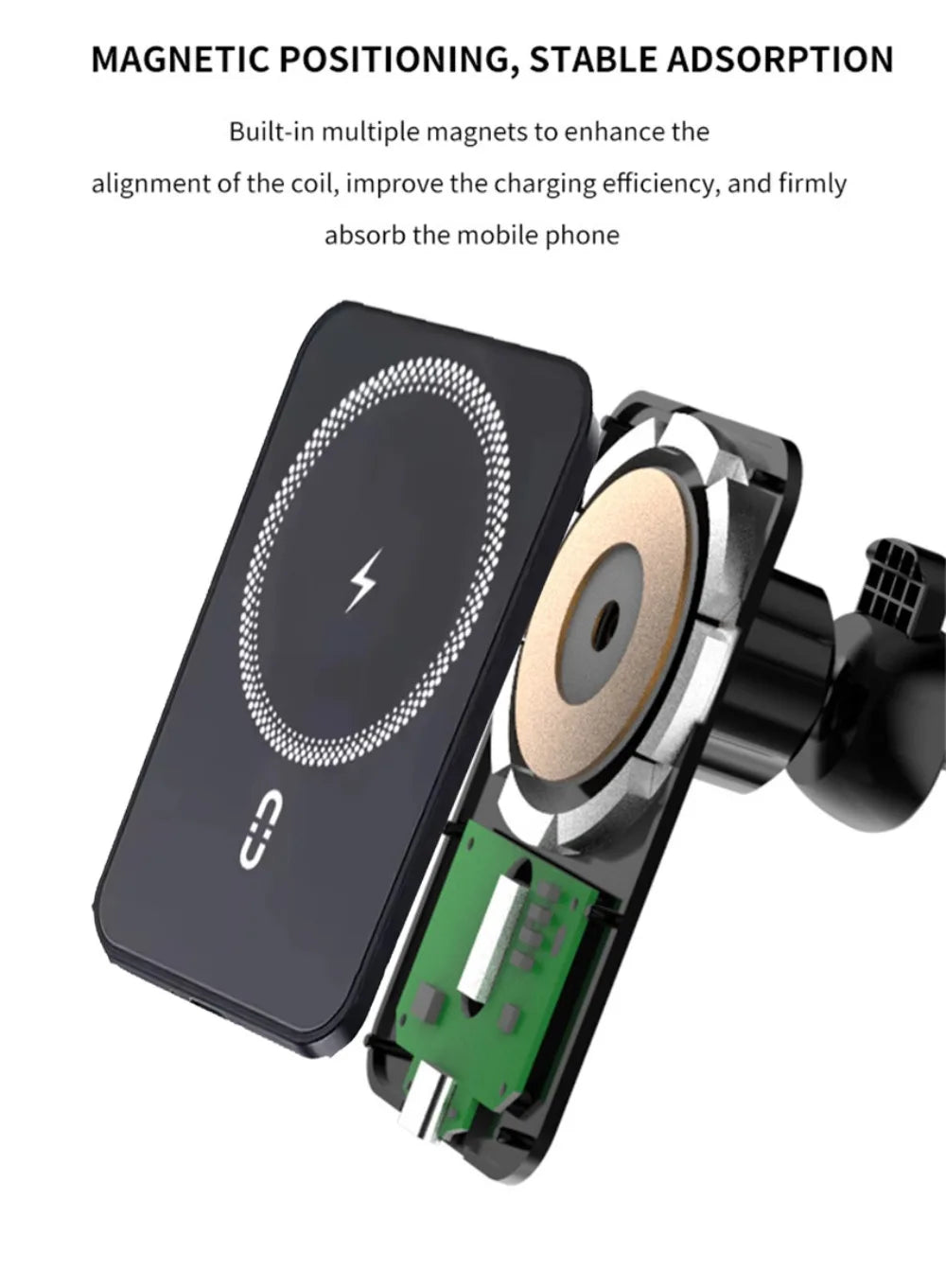 Car Air Vent Phone Holder Stand Magnetic Wireless Charger For Magsafe iPhone 17 16 15 14 13 12 Pro Max XS 360 Rotation Mount Pad