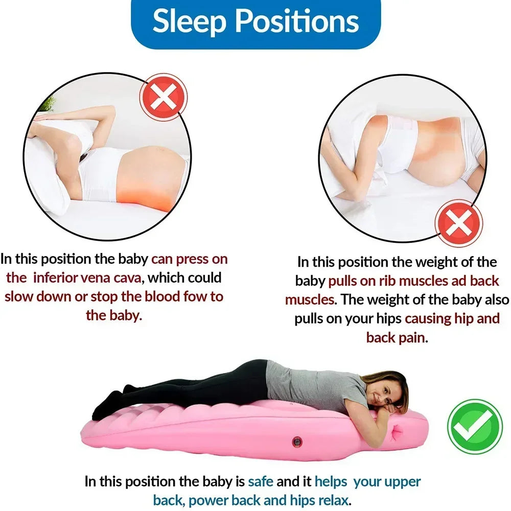 Pregnancy Body Bed Pillow Support Mat Inflatable Sleeping Mattress Yoga Mat For Pregnant Women Inflatable Pregnancy Pillow