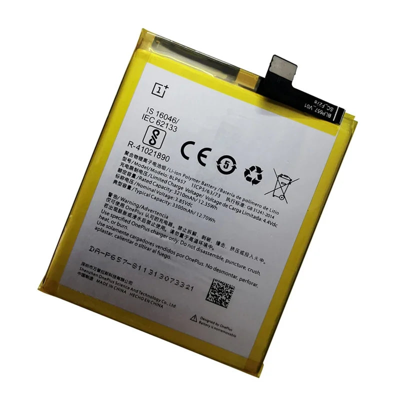 Original Battery For Oneplus one 1+ For OnePlus 1 2 3 1+3 One Plus Nord 2 N10 X 3 3T 5 5T 6 6T 7 7T 8 8T 9 9R Pro Plus Batteries