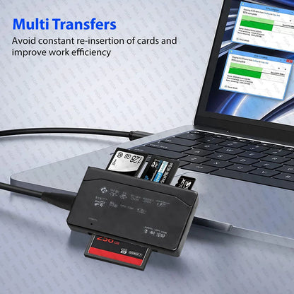 Lecteur de carte mémoire tout-en-un lecteur de carte externe USB SD SDHC Mini Micro M2 MMC XD CF lecteur pour MP3, appareil phot