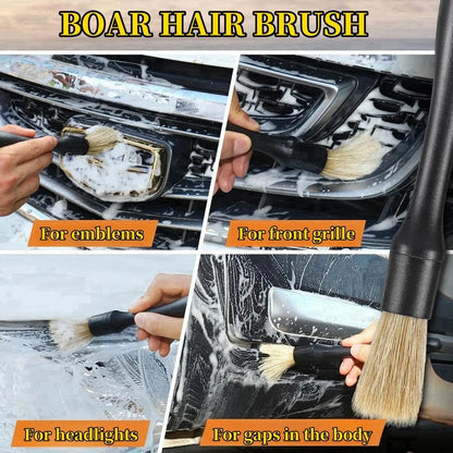 Car Wash Cleaning Detailing Brushes Automotive Interior Dust Brush Dashboard Air Outlet Cleaning Brush Auto Wheel Brush