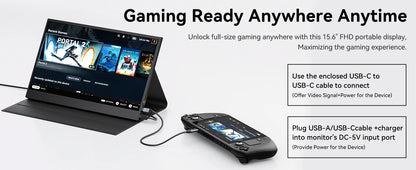 UPERFECT 2K 144Hz Gaming Monitor 16' Portable Display 100%sRGB W/HDMI USB C Screen For PS5 Steam Deck Switch XBOX Laptop PC