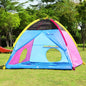 Kids Play Tent Indoor Outdoor Playhouse Tents for Boys And Girls Children's Game Center with Mesh Top & Tunnel Doors