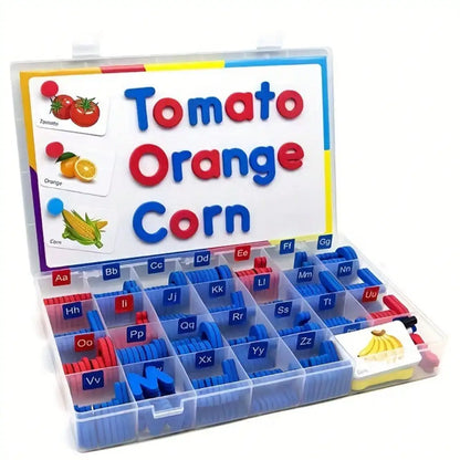 Magnetic letter spelling board set teaching tool, helpful for teaching and intellectual development, improving language skills