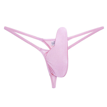 YAULAANG Sexy men's gloss gay underwear oily G-Strings thong Shiny low-waisted High Elasticity mens lingerie