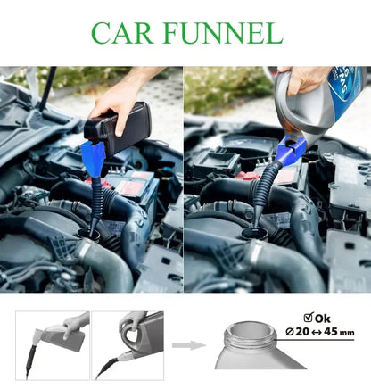 Car Refueling Funnel Gasoline Foldable Engine Oil Funnel Tool Plastic Funnel Car Motorcycle Refueling Tool Auto Accessories