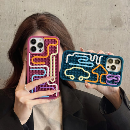 Funny Stuff DIY Brain-training Toys Phone Case for iPhone 12 13 14 15 16 Pro Max Soft Silicone Reliver Stress Creative Cover