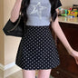 Summer Lady Chic Wave Point A-line Skirts New Female Sweet High Waist Skirts Women Korean Elegant Slim Fit Skirts