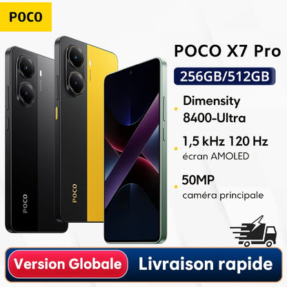 Global Version POCO X7 Pro Smartphone Dimensity 8400-Ultra 6000mAh 90W HyperCharge NFC "6.67 K 120Hz screen Amole