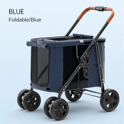 Multiple pet strollers large dog trolley cart folded large space Multifunctional trolley case with wheel bearing 30kg for travel