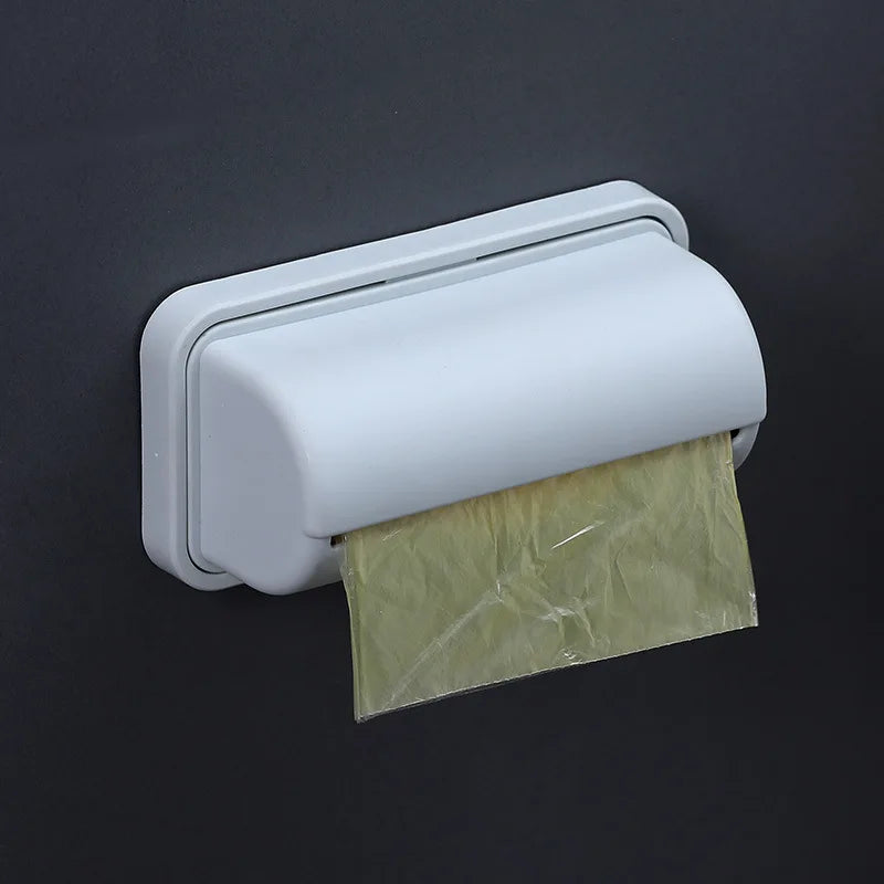 Garbage Bag Storage Box Cling Film Container Wall Mounted Trash Bags Holder Kitchen Plastic Bags Dispenser Bathroom Organization