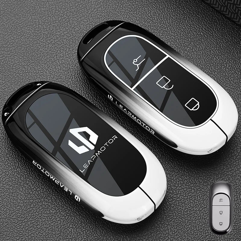 Car Zinc Alloy TPU NFC Card Key Cases Holder Cover Chain For Leapmotor C16 C11 C10 C01 B10 T03 S01 Car Accessories Styling