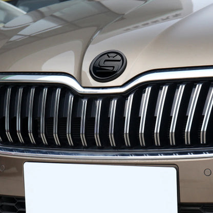 80/90/100mm Car Front Grille Hood Emblem Rear Trunk Badge Sticker For Skoda S Logo Octavia Fabia Superb Kamiq Kodiaq VRS Rapid