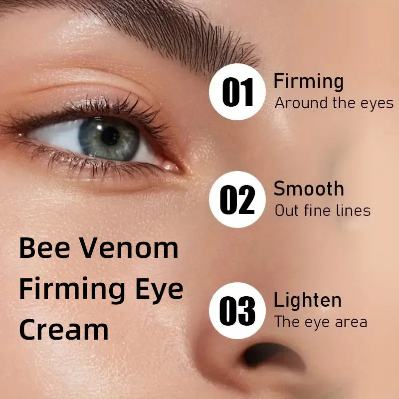 Instant Eye Tightening Cream by YUITKUE - Bee Venom, Collagen & Caffeine, Reduces Puffiness & Fine Lines, 20g