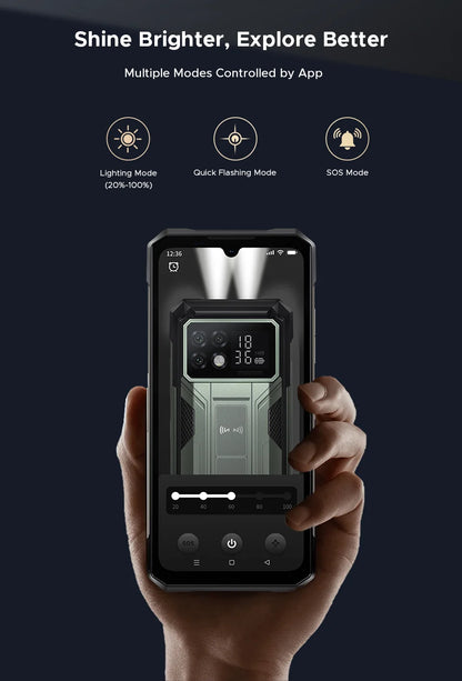 DOOGEE S200 Max 5G Rugged Phone 1.32" Rear Display Dual light Flashlight 22000mAh Battery 66W 6.72” 120Hz 16GB 512GB Smartphone