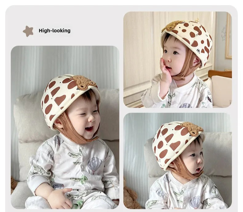 1-3T Toddler Baby Head Protector Safety Hat Cute Bear Bunny Baby  Prevent Injured Helmet  for Crawling Walking Learning Headgear