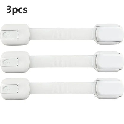 1-10pc Child Safety Strap Locks Baby Locks for Cabinets and Drawers, Fridge & More. Adhesive Pads.No Installation Required