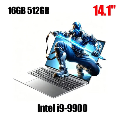 14.1" Gaming Laptop Intel Core I9-9900 32GB+2TB Windows 11 1920x1080 HD Backlit Keyboard Ultra Slim Notebook Computer Office PC