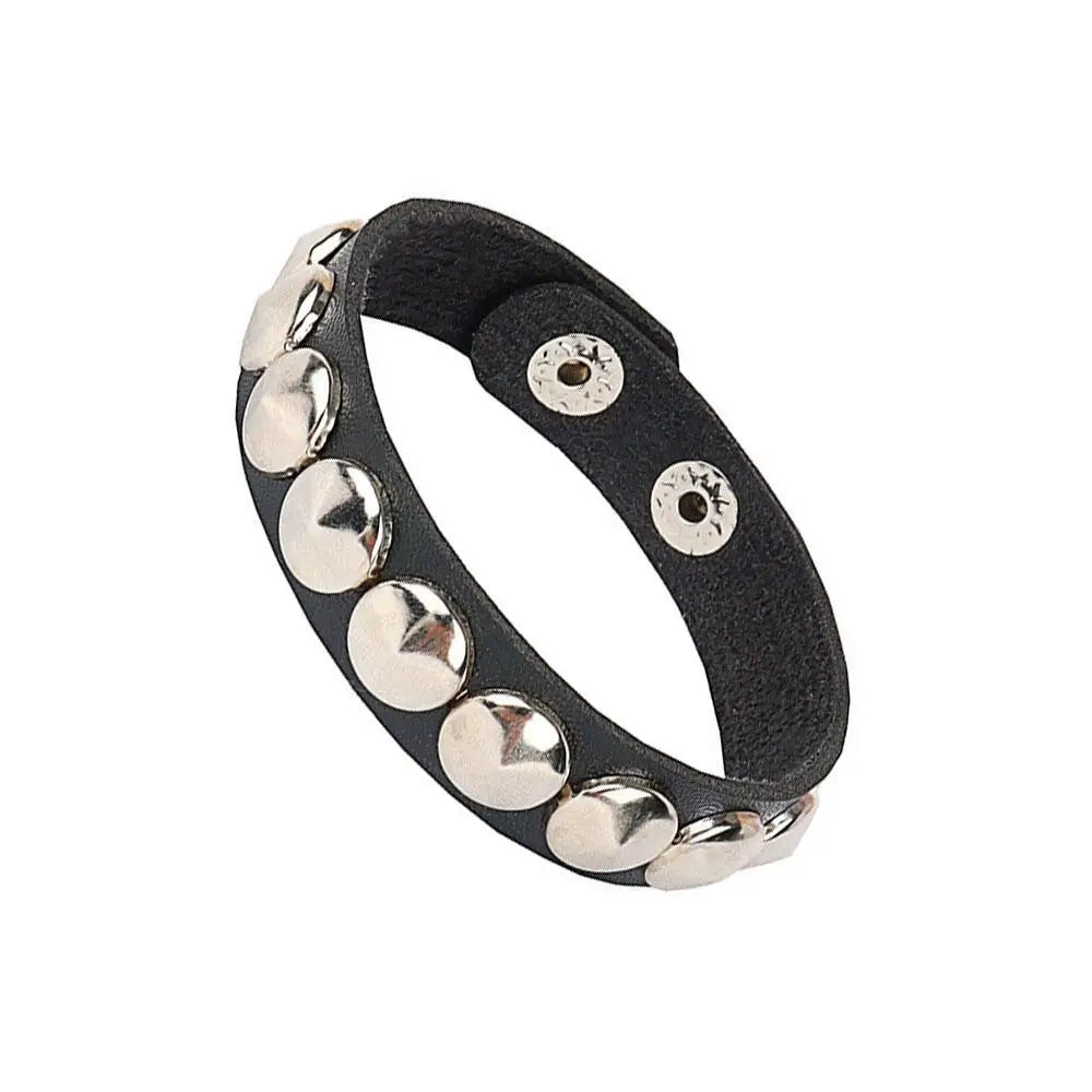 New Punk Dark PU Bracelet For Women Men Hip Hop Rock Chain Multi Layered Bracelet Trend Retro Gothic Jewelry Dancer Accessories