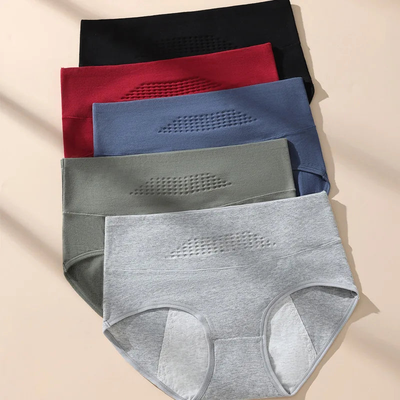 High Waist Menstrual Women's Panties Widen Period Pants Leak Proof Physiological Underwear Cotton Plus Size L-4XL Female Briefs