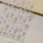 Shiny Jelly Butterfly Charming Golden Gradient Bowknot 5D Self Adhesive Nail Art Sticker Flower Petal Rhinestone Manicure Decals