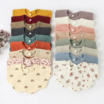 Baby Girls Apron Bibs Toddler Long Sleeve Scarf Waterproof Art Smock Feeding Bib Infant Boys Girls Kids Burp Cloth Bandana
