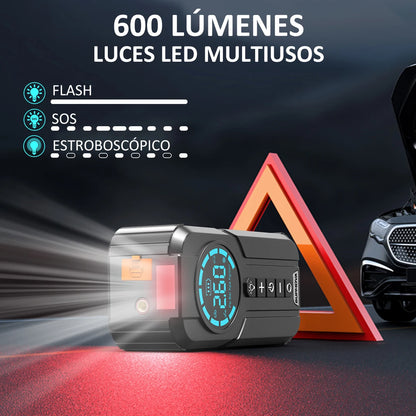 BSMOOM Car Jump Starter Air Compressor With Power Bank 150PSI Air Pump Car Battery Emergency Boosters with LED Light