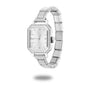 Fashion High Quality Men Women's Stainless Steel Square Round Shiny Zircon Watch Bracelet For Friend Birthday DIY Jewelry Gift