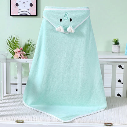 Baby Bath Towel Boy Girl Baby Towel Newborn With Hood Cartoon Coral Fleece Infant Towel Blanket Newborn Baby Bathrobe Infan