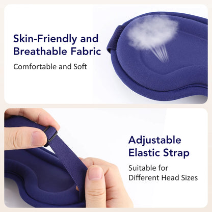 New Heated Eye Mask with 5-Level Hot Compress 6 Vibration Modes 3D Massage Sleep Shading Warm Mask Eye Compress for Relaxation