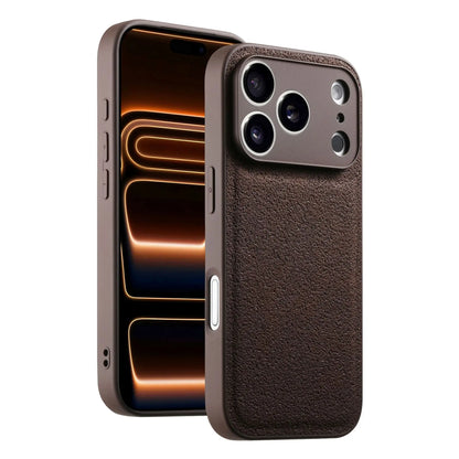 Business Moon Pit Texture Phone Case, Solid Color Full‑Coverage Shockproof Protective Cover for iPhone 17 Pro Max 16 15 14 13 12