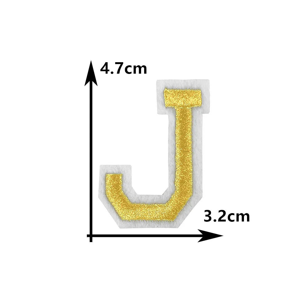 26 English gold letters Hot-melt adhesive ironing embroidery Patch DIY sewing decorative clothes patch