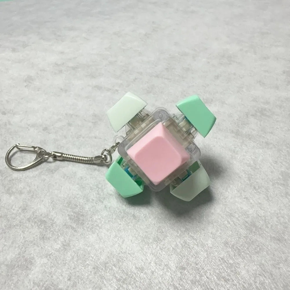 Keys Button Keycap Fidget Keychain Finger Keyboard Caps Toy Decompression Keychain Stress Relief Gadget Pass The Time for Adult