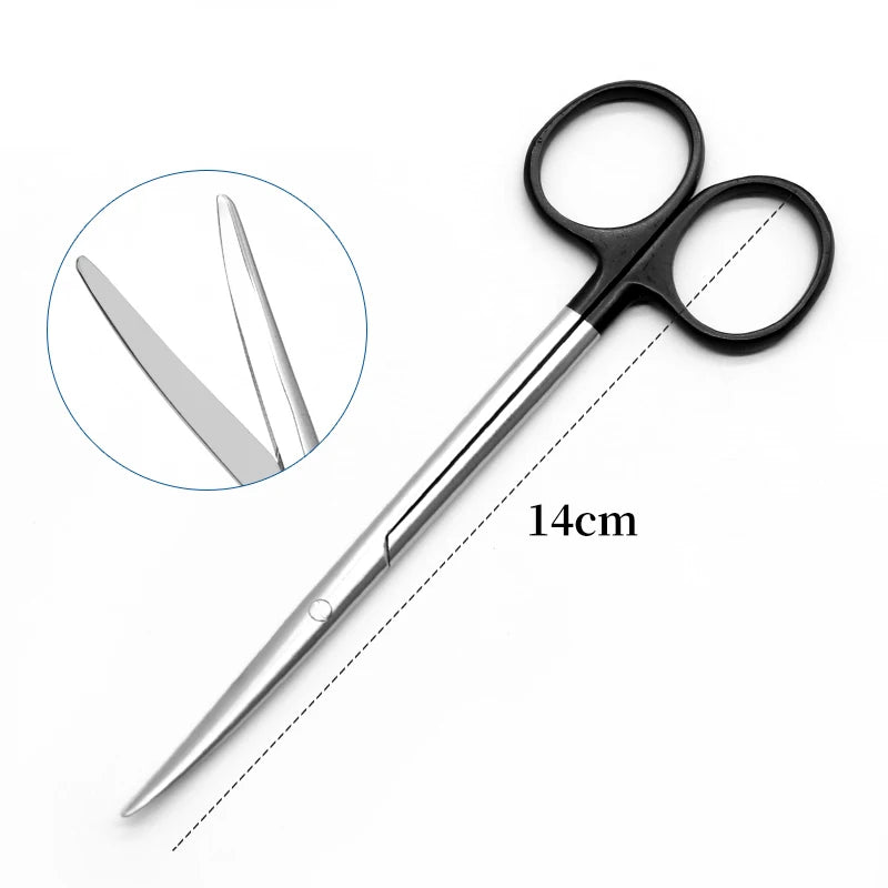 Cutting Tonsil Non-damaged Vocal Cord Cutter Straight Stainless Steel Black Handle Scissors Medical Instruments
