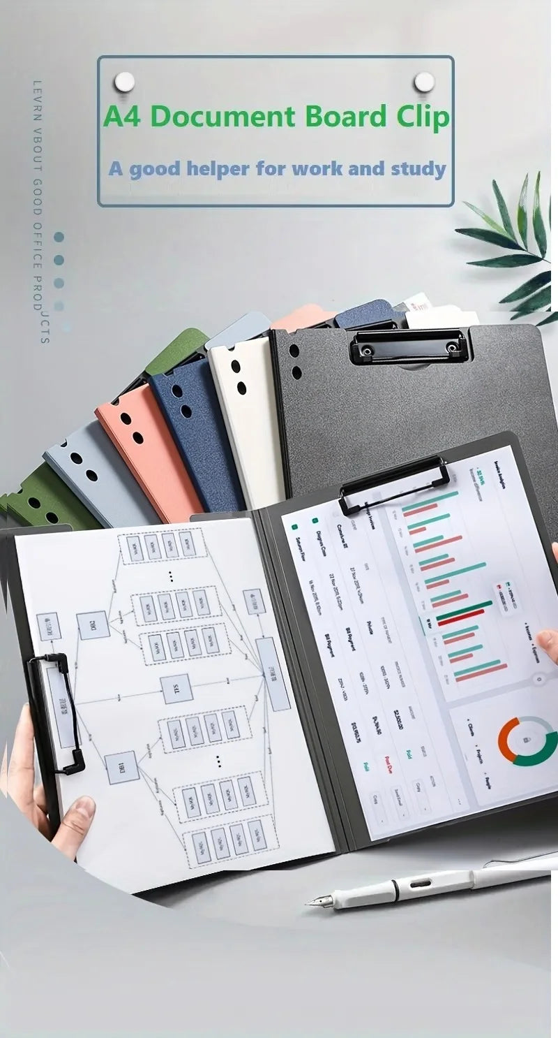 A4 Folders Board Test Paper Folder Data Storage Bag File Storage Documents Organizer Clipboard With Cover For Student Stationery