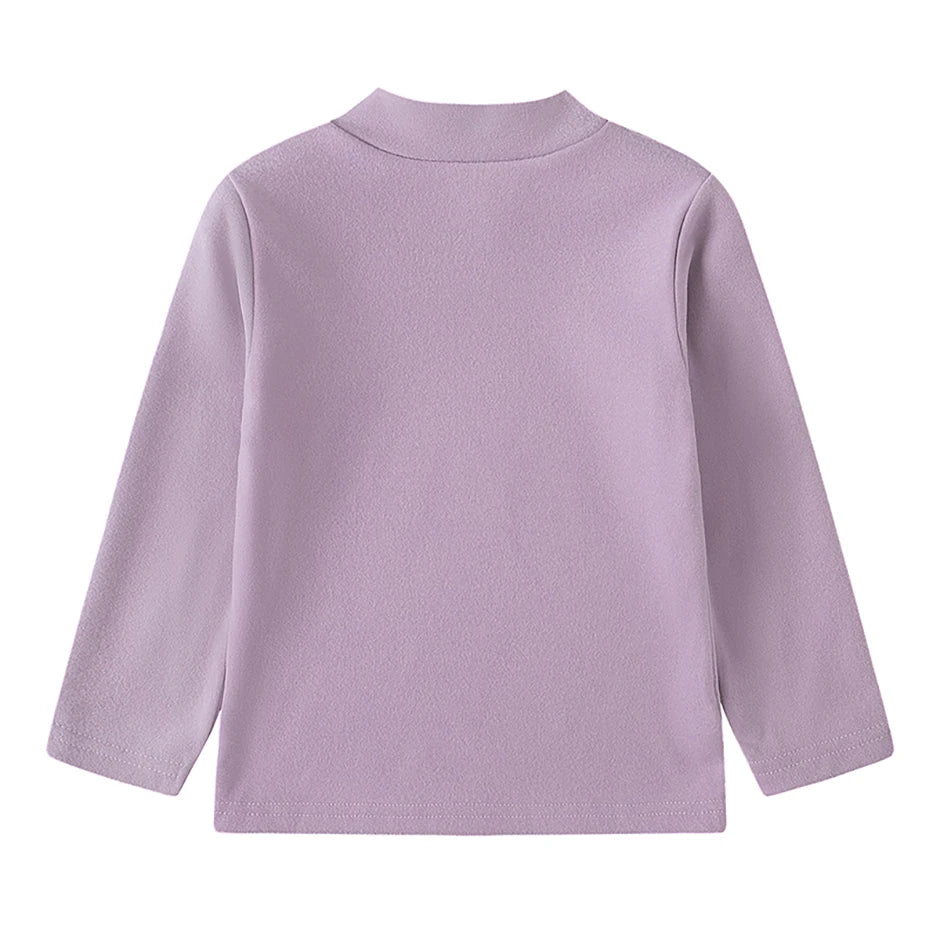 1/3/4 Pcs Children's Mid-collar Bottoming Shirt in Autumn And Winter Solid Color Joker Girls' Long sleeve T-shirt Boys' Casual S