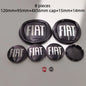 8pcs Fiat 500 Car Front Hood Emblem Rear Trunk Badge 95mm 120mm 12cm Wheel Center Logo Hub Cap 50mm 56mm 60mm 5cm 6cm