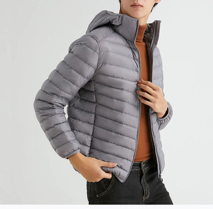 Man 90% Duck Down Hooded Jacket Winter Autumn Coat Men Ultra Light  Jackets Warm Outwear Parkas Outdoors Campaign Clothes