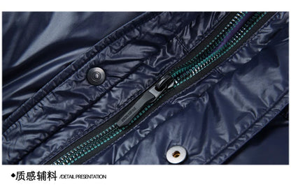 Men's Down Jacket Autumn Winter New Solid Color Thickened Warm Outdoor Travel Hooded Coat Men's White Duck Down padded Clothing