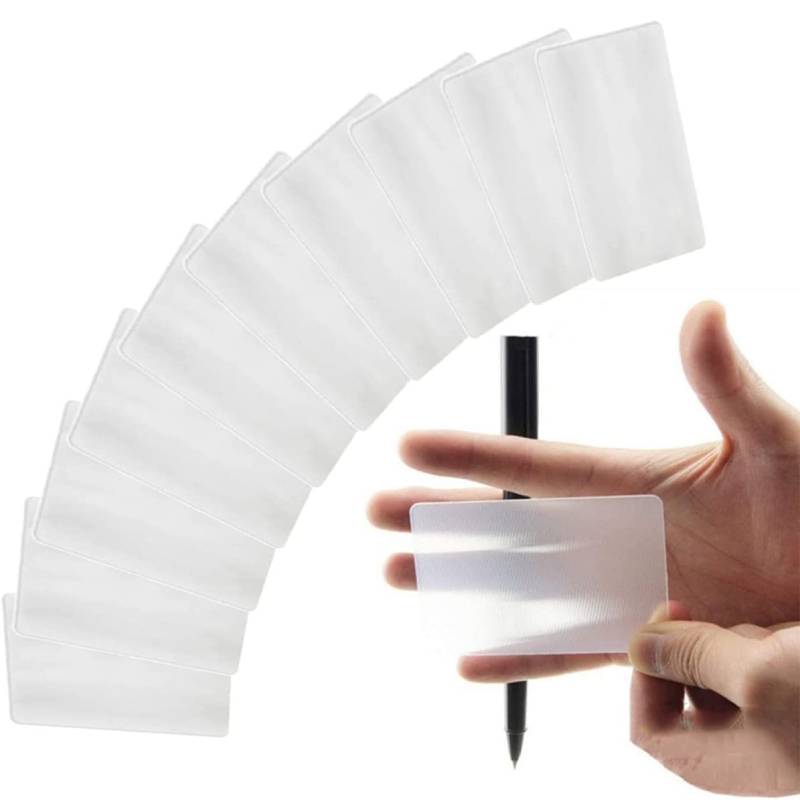 10pcs Magic Props Lubor's Lens Card Close Up Stage Magic Tricks Illusion Magic Card Tricky Gimmick Magician Toy For Kid Beginner