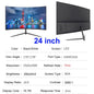 24 Inch Curved 100Hz Monitor Gaming MVA FHD 1080P Computer Display 3000R HDMI/VGA DCR Eye Protect VESA 100*100 2ms Response