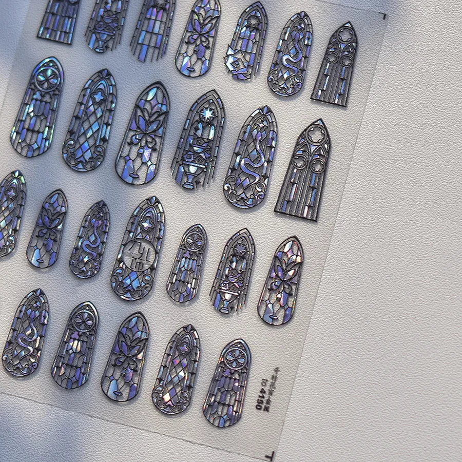 Wild Daisy Crystal Diamond Nail Sticker 5D Adhesive Flower Trendy Nail Art Stickers DIY Nail Art Decorations 3D Manicure Decals