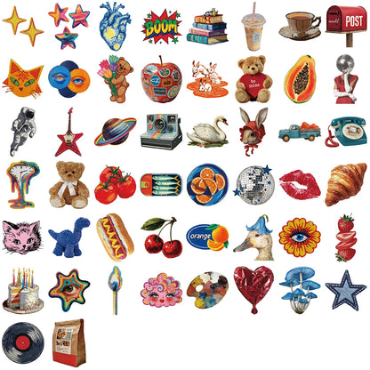 50/100Pcs Retro Y2K Aesthetic Stickers, Vintage Cartoon Vinyl Decals for Laptops, Water Bottles, Guitars, Journals, Notebook
