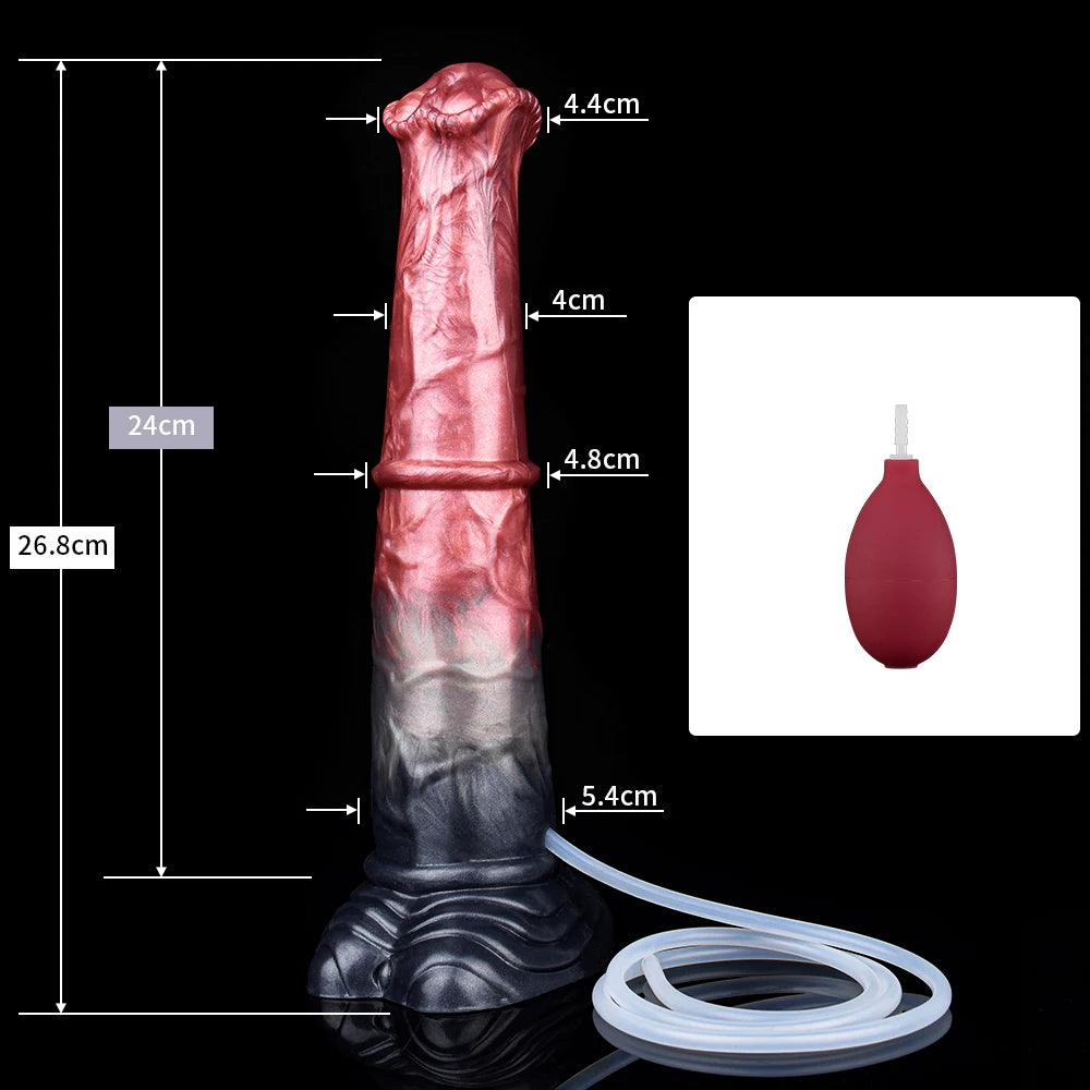 NNSX Horse Squirting Anal Plug Dildo Ejaculation Penis with Strong Sucker G-spot Stimulation Silicone Erotic Sex Toys For Woman