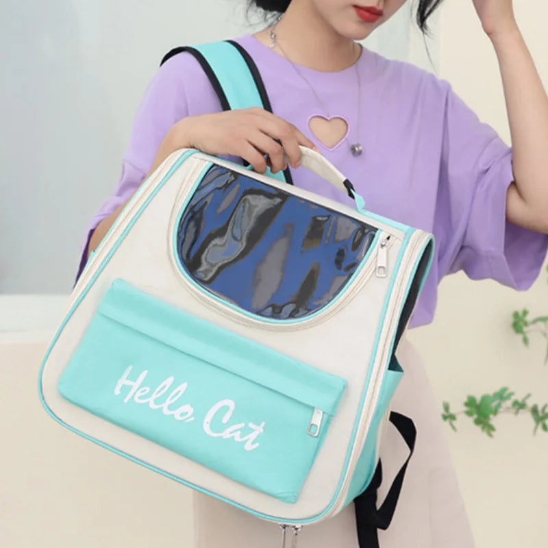 Backpack for Cats and Dogs, Portable Pet Bag for Outdoor Use, Large Capacity Space Cabin, Carrying Cat and Dog Box, Outdoor Bag
