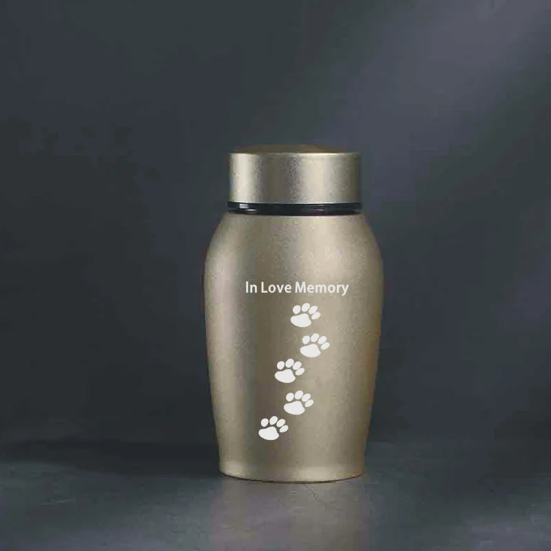 2025 Stainless Steel Dog Ashes Urn Dog Cat Bird Mouse Cremation Ashes Urn Pet Souvenir Jar Sealed Funeral for Dogs Supplies