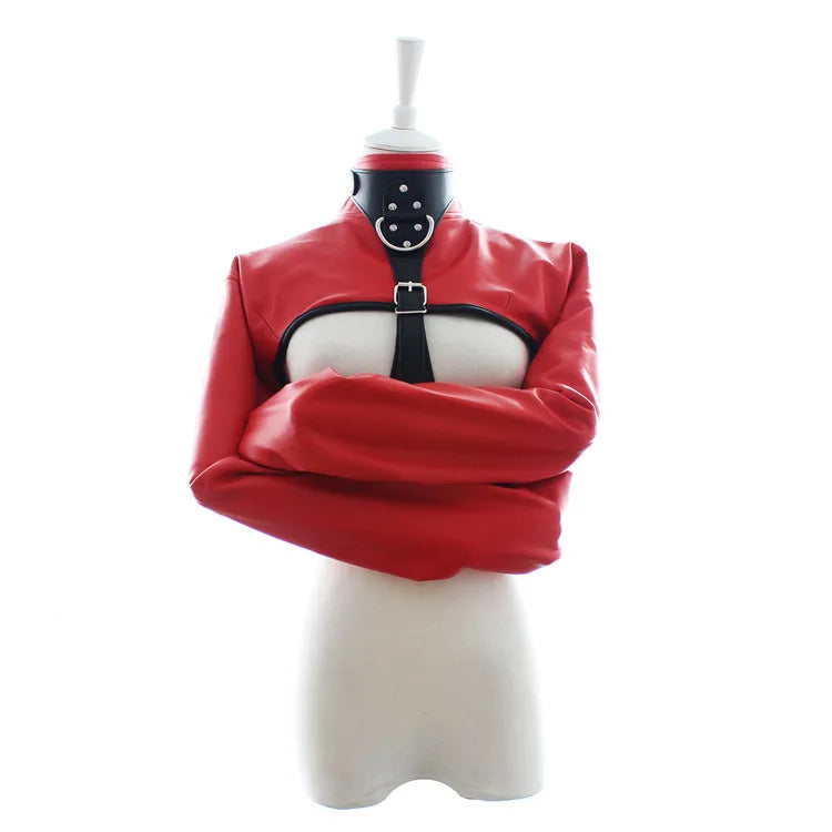 Bondage Women PU Leather Body Harness Cupless Straight Jacket Adult Costume BDSM Sexy Shop Atacado Harness Woman Accessories